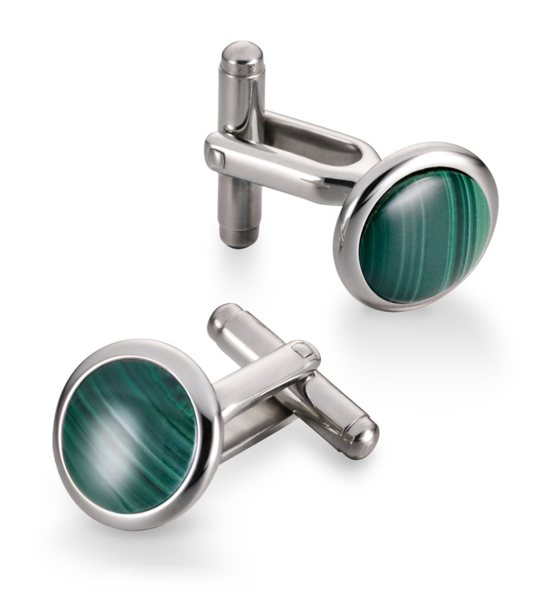 Button Cufflinks Malachite - Dalvey